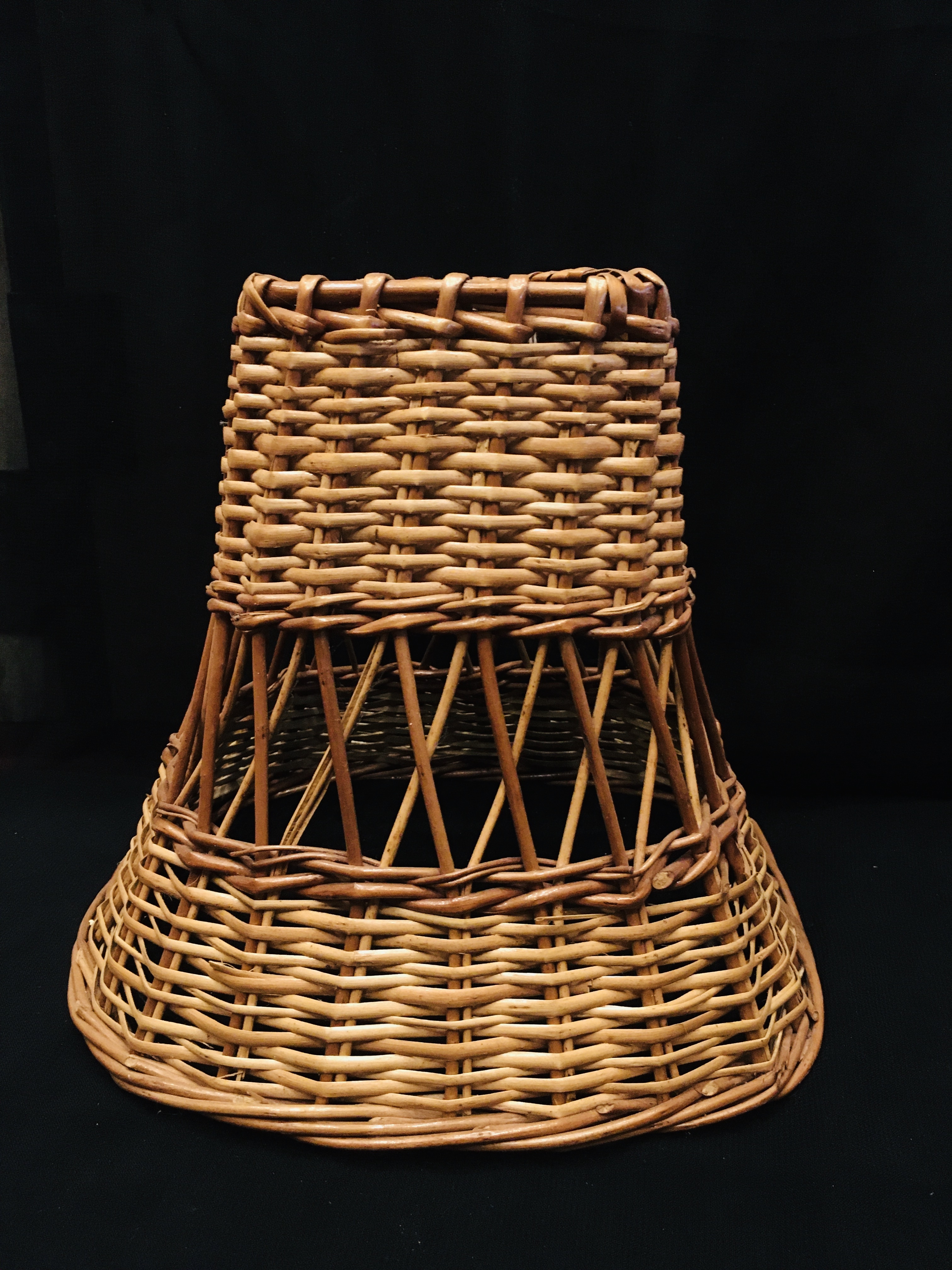 Chooral Lampshade Reducer (Square) - Bamboo, 110g Weight | Antique Style, Polished Wooden Finish, Crafted Handicrafts With Electric Bulbs