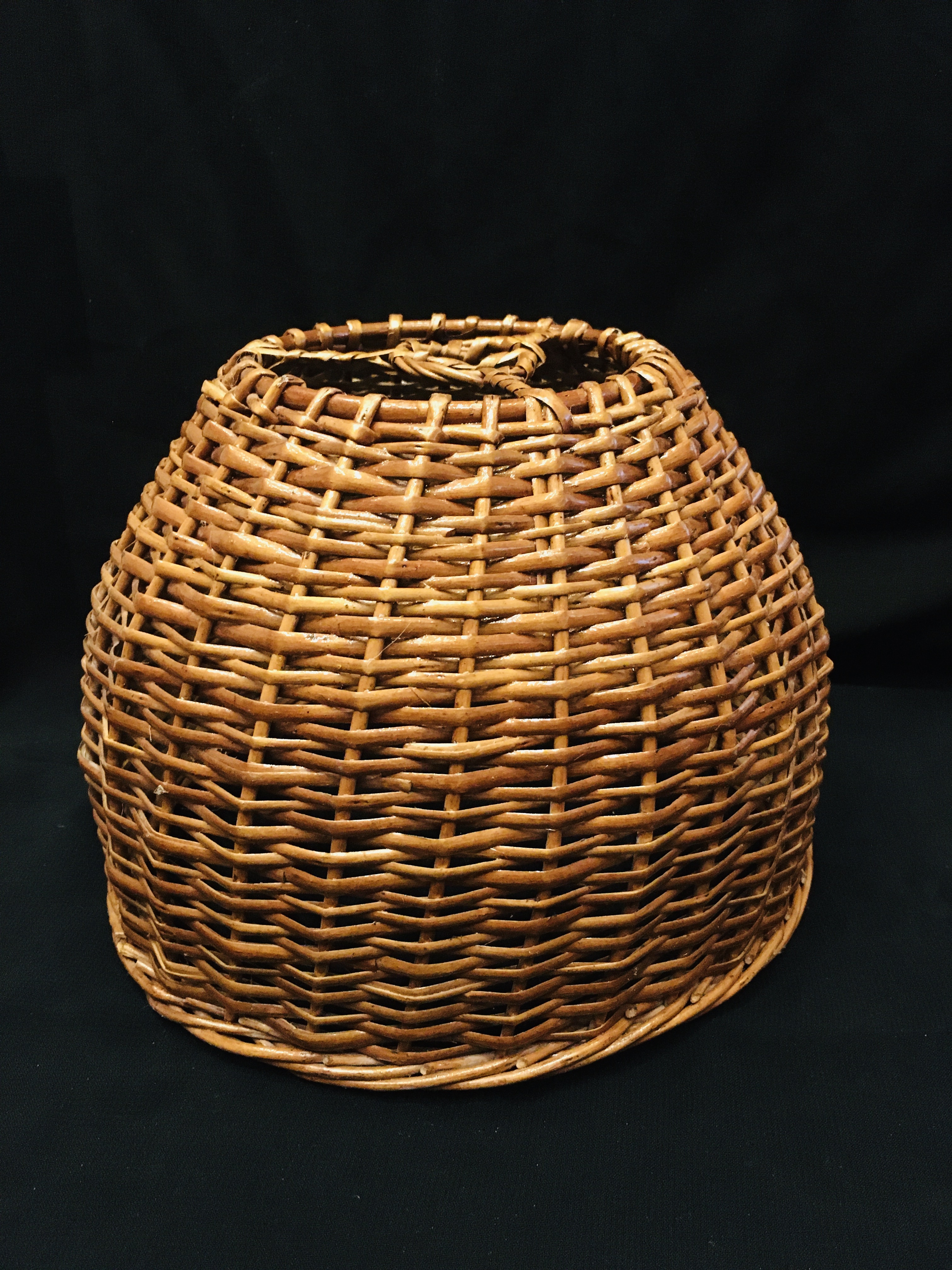 Bamboo Lampshade - Medium Size, Wooden Color | Antique Style, Polished Finish, Handcrafted Design With Electric Bulbs