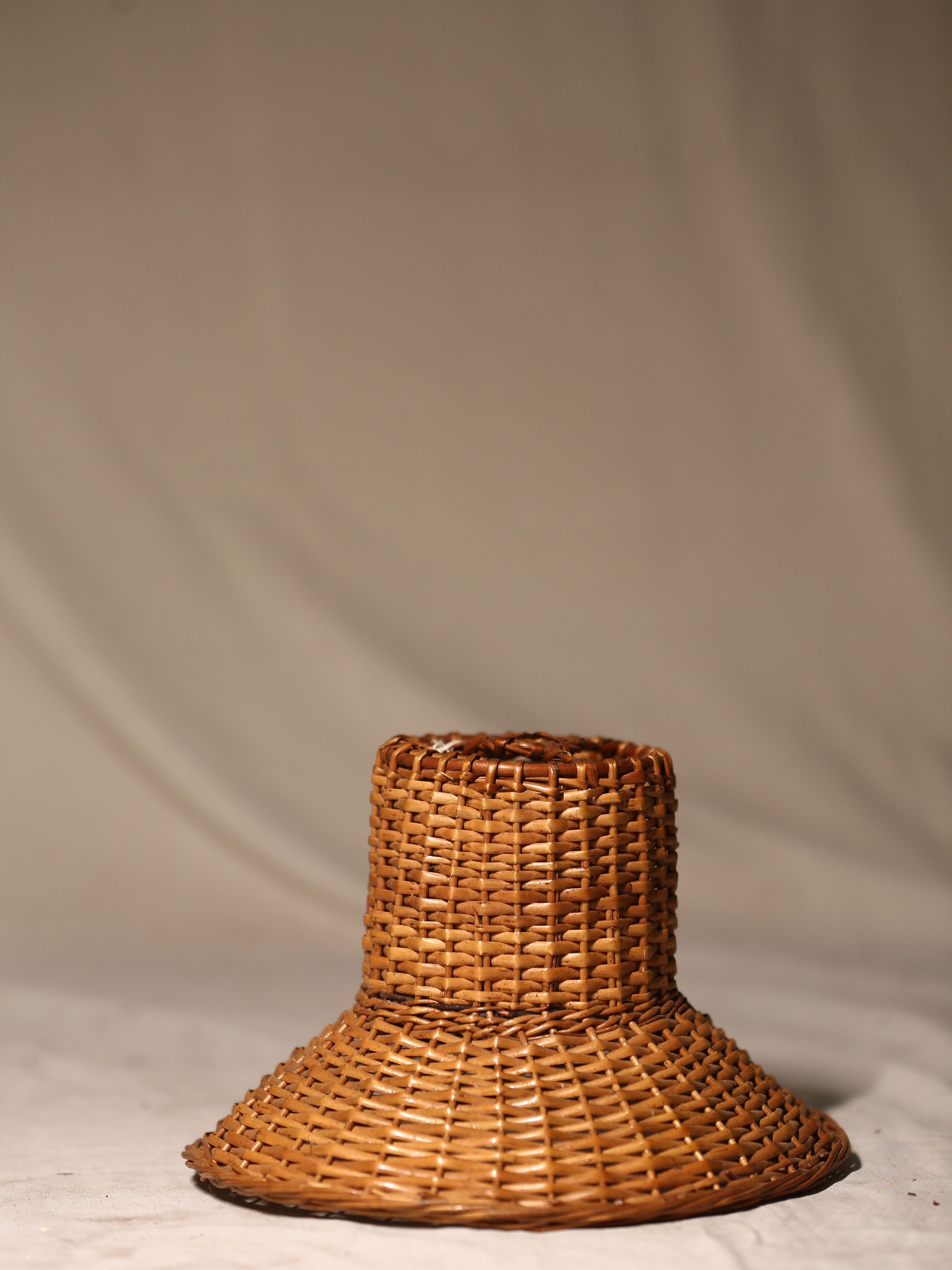 Chooral Lampshade Funnel Type (M) - Bamboo, Medium Size, Wooden Color | Antique Style, Handicraft Decorative Use, Polished Finish, Weight 90g