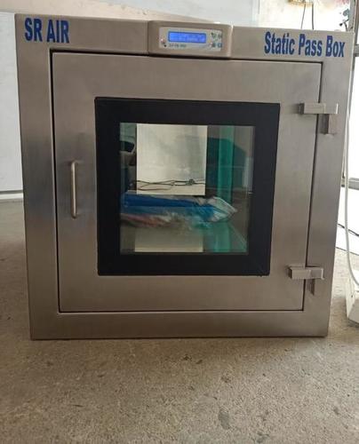 Stainless Steel Static Hatch Box - 304-SS, 50 Kg Capacity, Silver Finish | 240 Volt Power, Clean Room Equipment, 1 Year Warranty