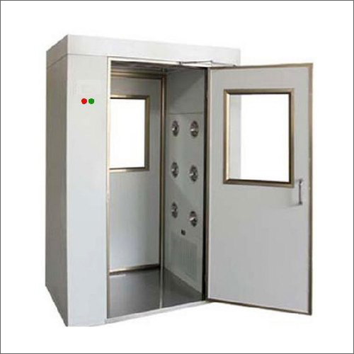 Pharmaceutical Air Shower Unit - GI With PU Coating, 6 ft Height, 25 m/s Air Flow | High Durability, Corrosion-Resistance, Designed for Clean Rooms