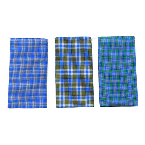 Deluxe Ajanta Mini Checked Lungi - Cotton Material, Male Fit | Checked Pattern Design For Ultimate Comfort And Style