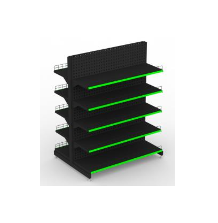 Powder Coating Hot Selling Double Side Retail Store Shelving Supermarket