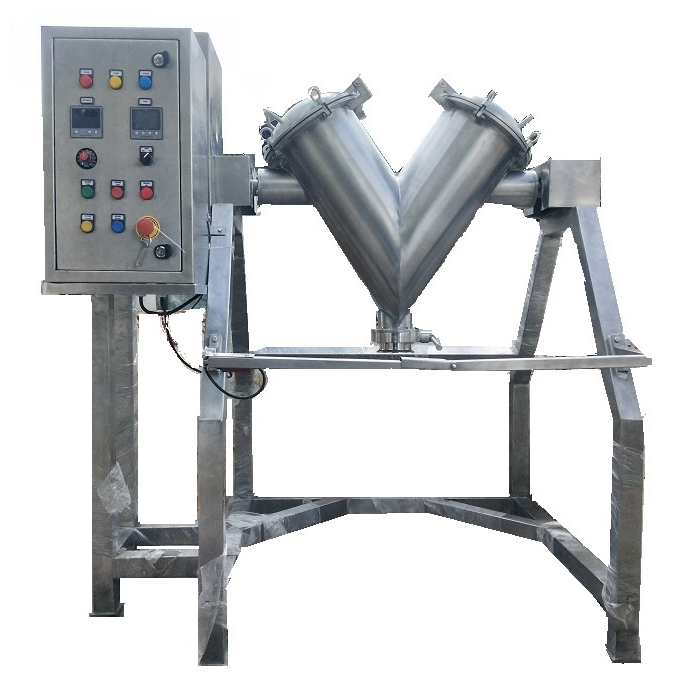 V Blender Machine - Ss316 & Ss304 Material, 3 Kg To 3 Tonnes Capacity, Automatic Mechanism, 415v 3 Phase Power | Gmp Model, Heavy Duty, Integrated Butterfly Valve, 1 Year Warranty