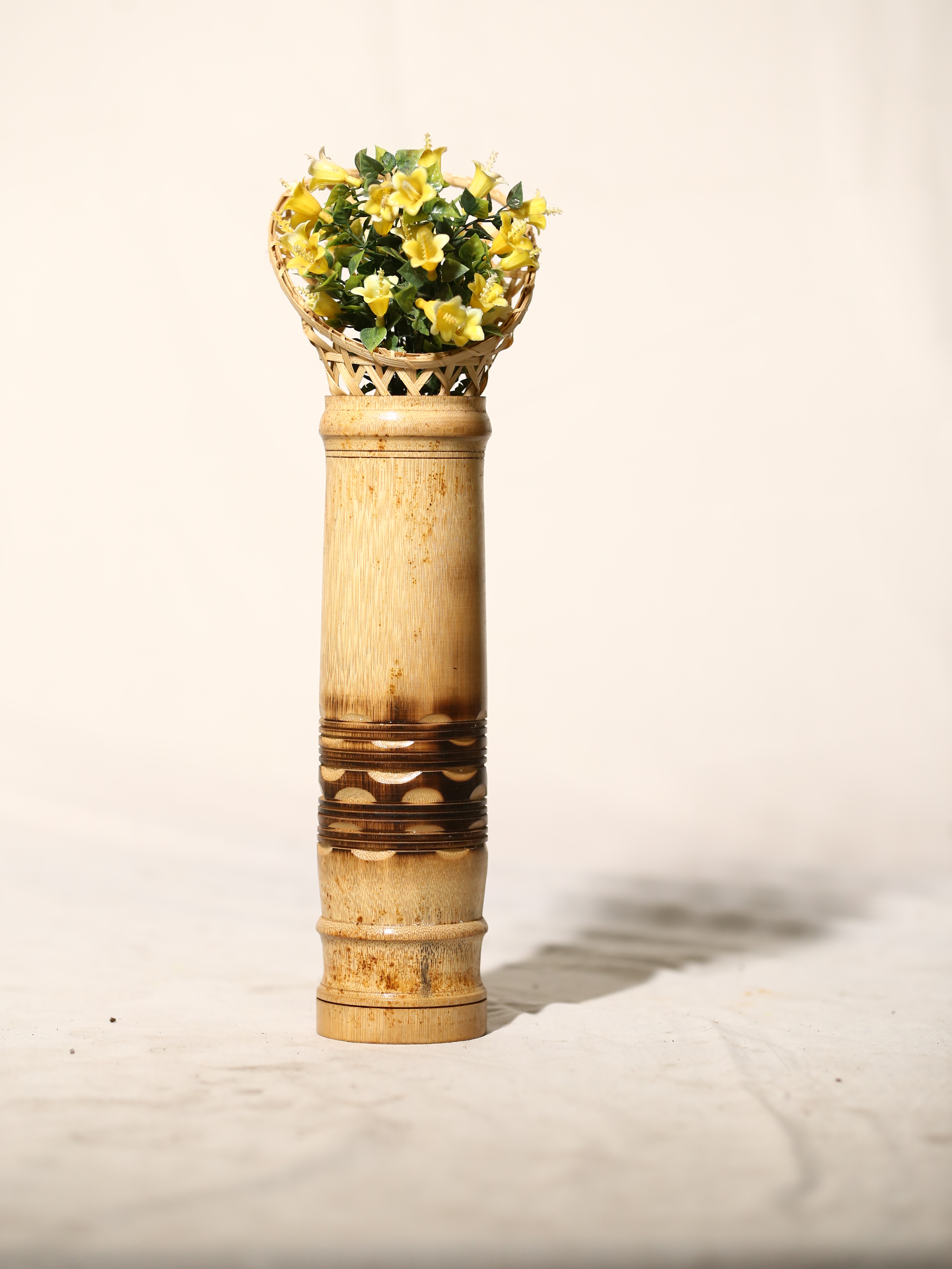 Cane And Bamboo Craft - Natural Bamboo Flower Vase | Eco-friendly, Handcrafted Design