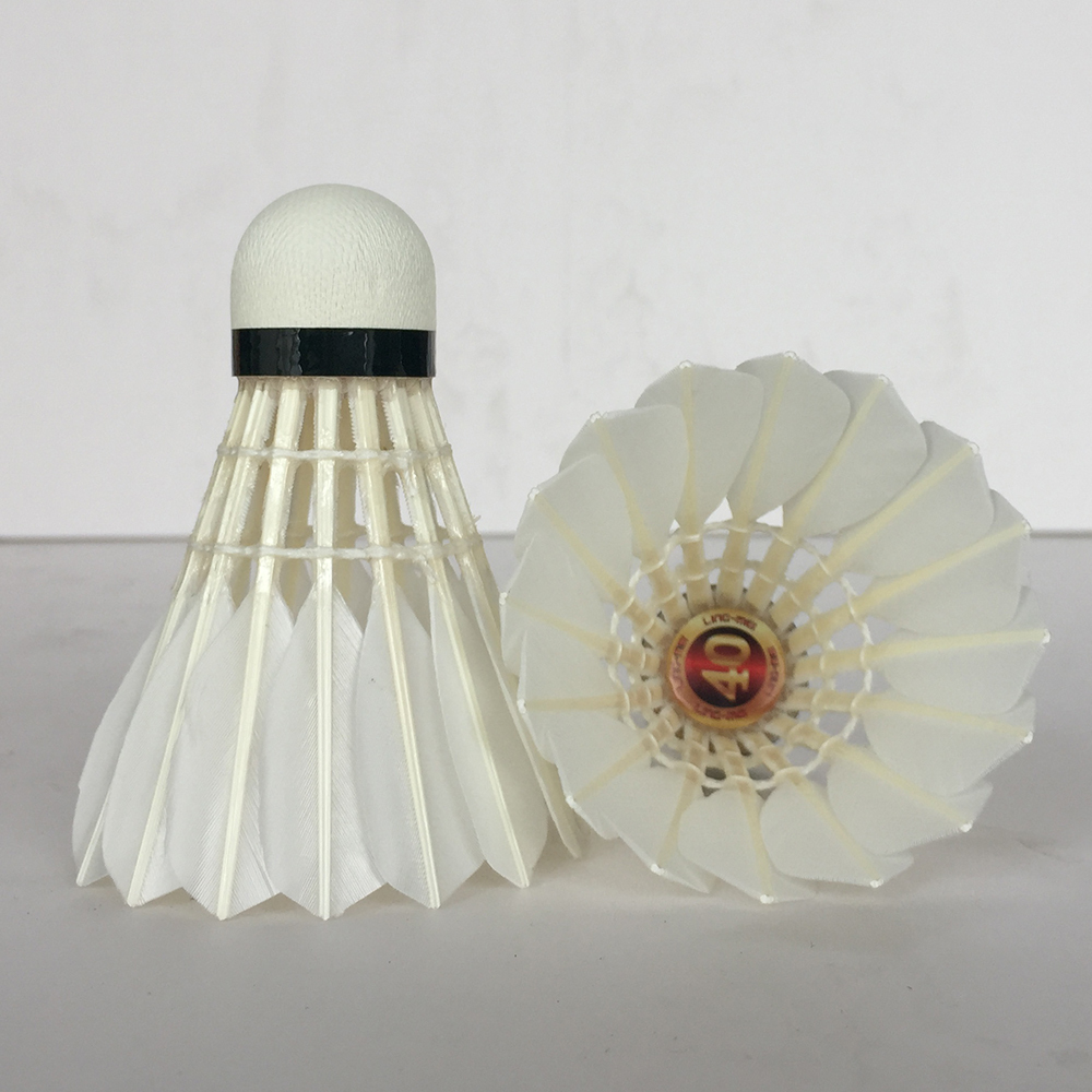 Half White M40 Duck Feather Badminton Shuttlecock (10 Pcs)