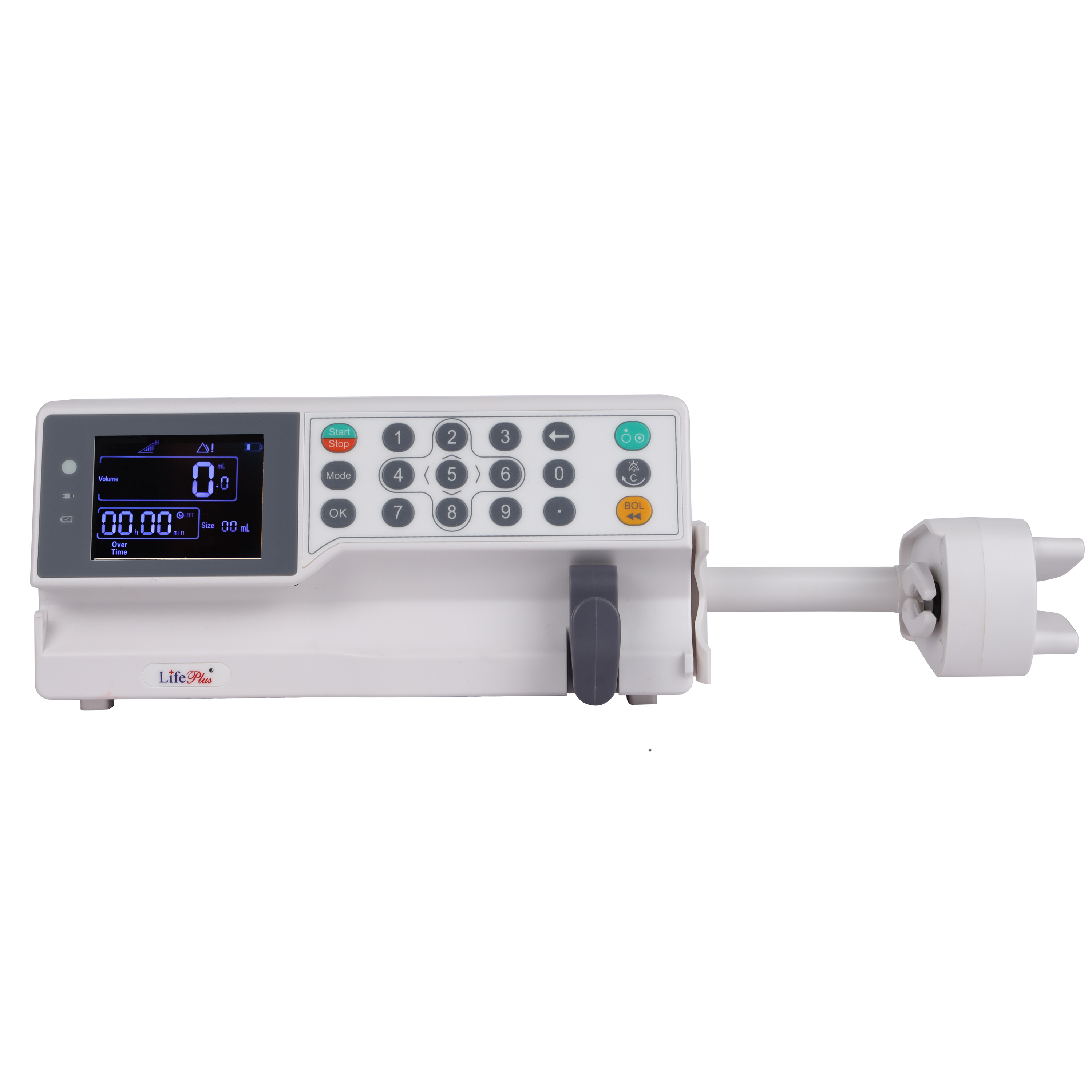 Syringe Infusion Pump - Abs, 13x26.5x12 Cm, Blue And White | 220v, Stepper Motor Technology, Single Use, Sterilized, 1-year Warranty, Hospital Application