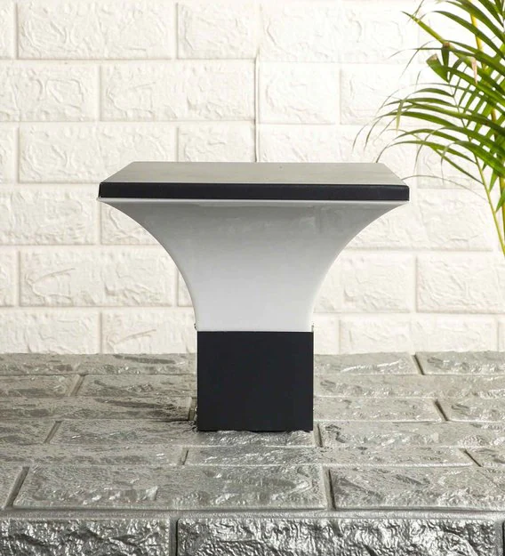 Pradhuman Decorative Outdoor Lamp - Plastic, Standard Size, White Color | Modern Round Shape, Electric Power Source, Energy Saving Light Source