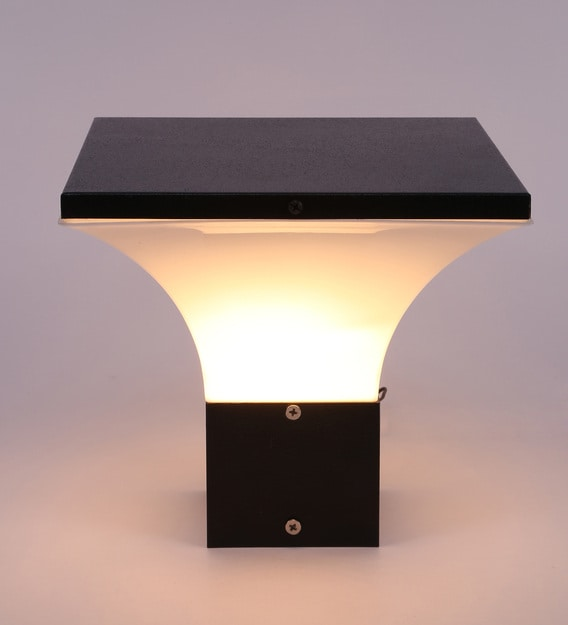 Pradhuman Decorative Outdoor Lamp - Plastic, Standard Size, White Color | Modern Round Shape, Electric Power Source, Energy Saving Light Source