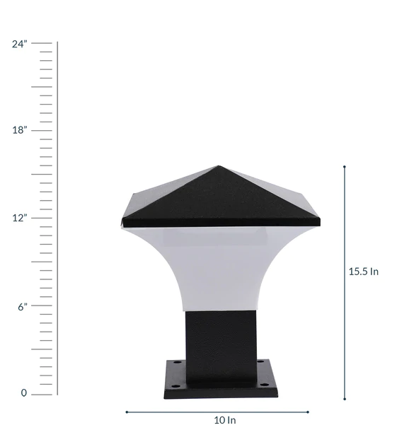 Pradhuman Decorative Outdoor Lamp - Plastic, Standard Size, Round Shape, White Color | Energy Saving Light Source, Modern Style, 40 Watts Power Consumption