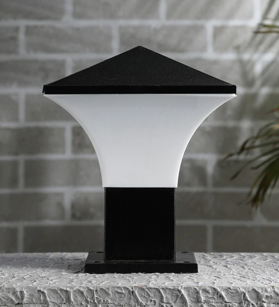 Pradhuman Decorative Outdoor Lamp - Plastic, Standard Size, Round Shape, White Color | Energy Saving Light Source, Modern Style, 40 Watts Power Consumption