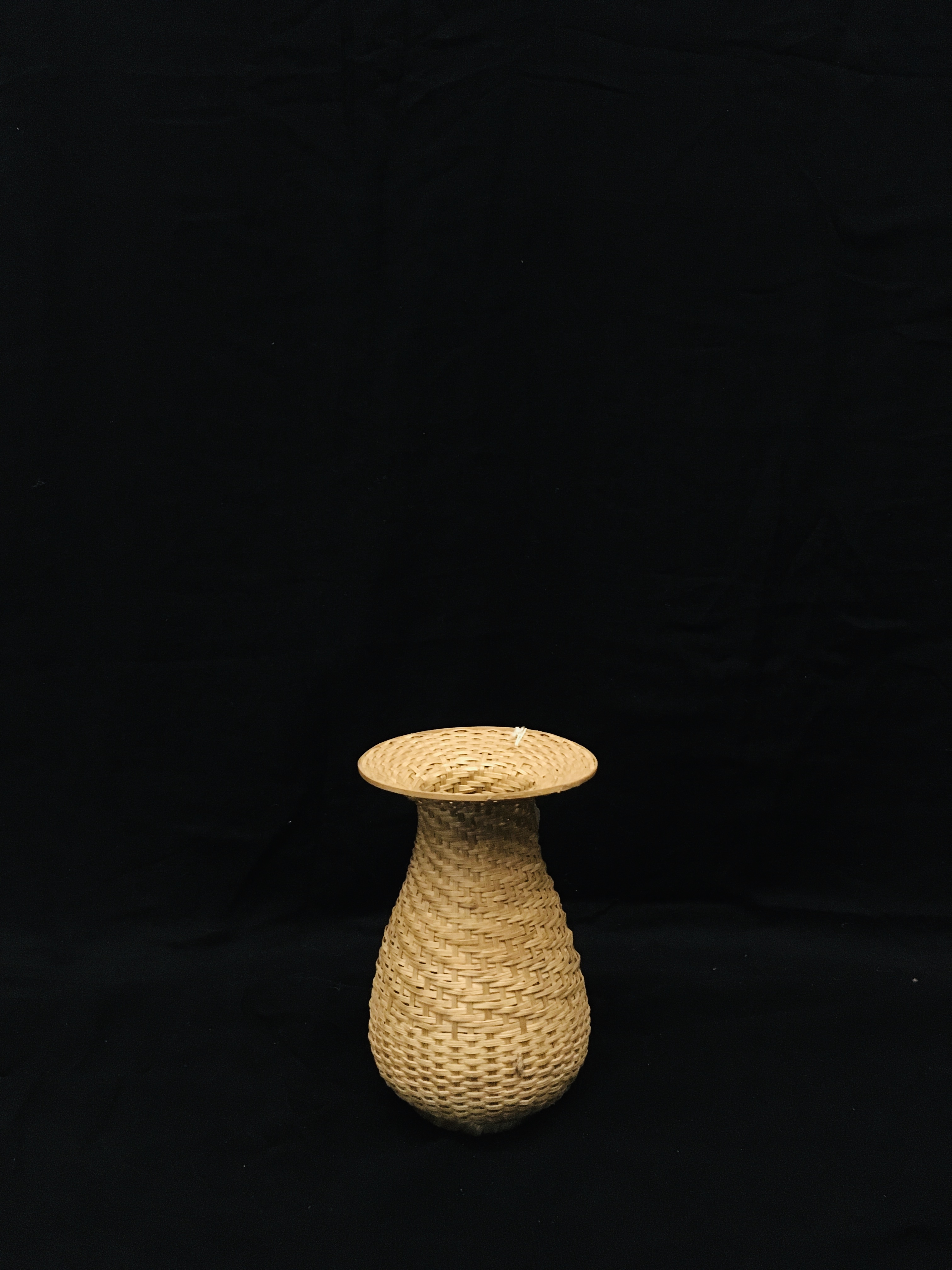 Cane And Bamboo Pot Kooja Flower Vase (S) - Natural Craft Design | Eco-friendly Bamboo Material, Elegant Home Dã©cor