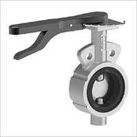 Stainless Steel Butterfly Valve - 8" WAFER, Silver Color | Pneumatic Actuator, Low Pressure Loss, Flow Control
