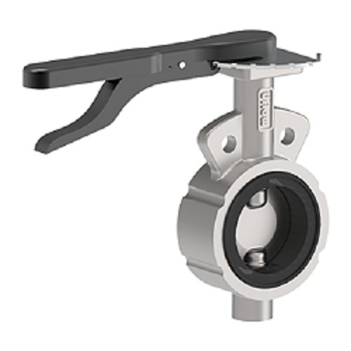 Wafer Type Butterfly Valves - Color: Silver & Black