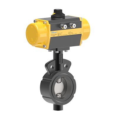 Wafer Type Butterfly Valves - Color: Silver & Black