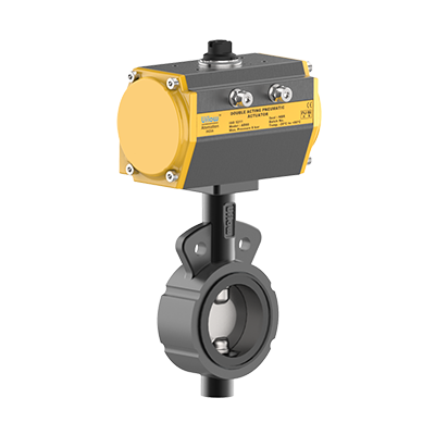 Silver & Black Replaceable Seated Butterfly Valve