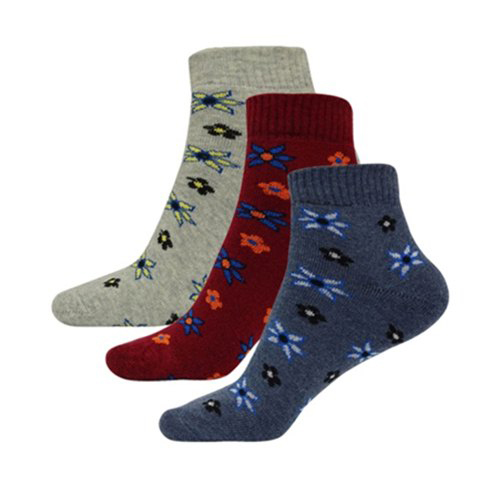 स्ट्राइप्ड लेडीज़ टेरी टॉवल एंकल सॉक्स