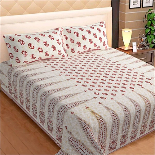 Royal Red Cotton Jaipuri Double Bedsheet Application: Household