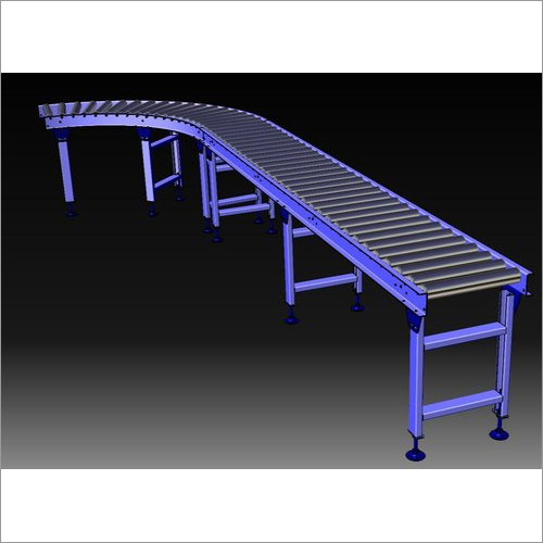 Blue Material Handling Gravity Roller Conveyor