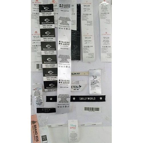 सैटिन प्रिंटेड लेबल