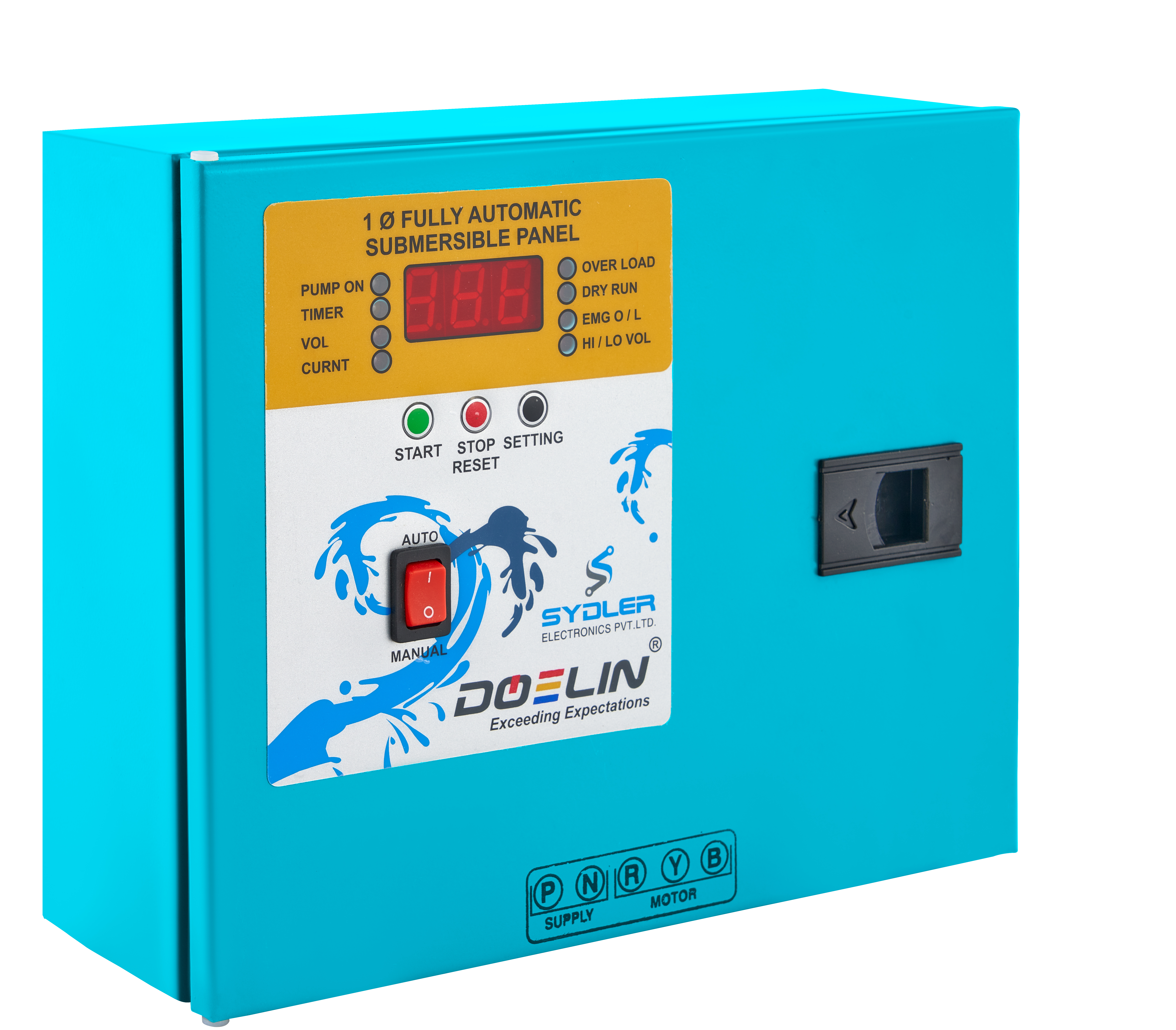Fully Automatic Single Phase Starter Panel - Micro-controller Based Design, 22a Current Capacity | Digital Display, Overload/voltage Protection, Dry Run Safety Features, Easy Mounting, Long Shelf Life
