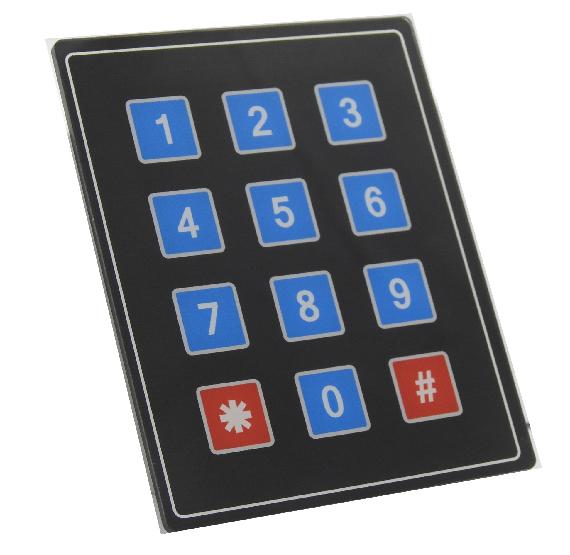 3x4 Matrix Capacitive Touch Keypad - Polycarbonate, 70 X 77 Mm, Multicolour | Features 4-bit Parallel Output, Easy System Integration