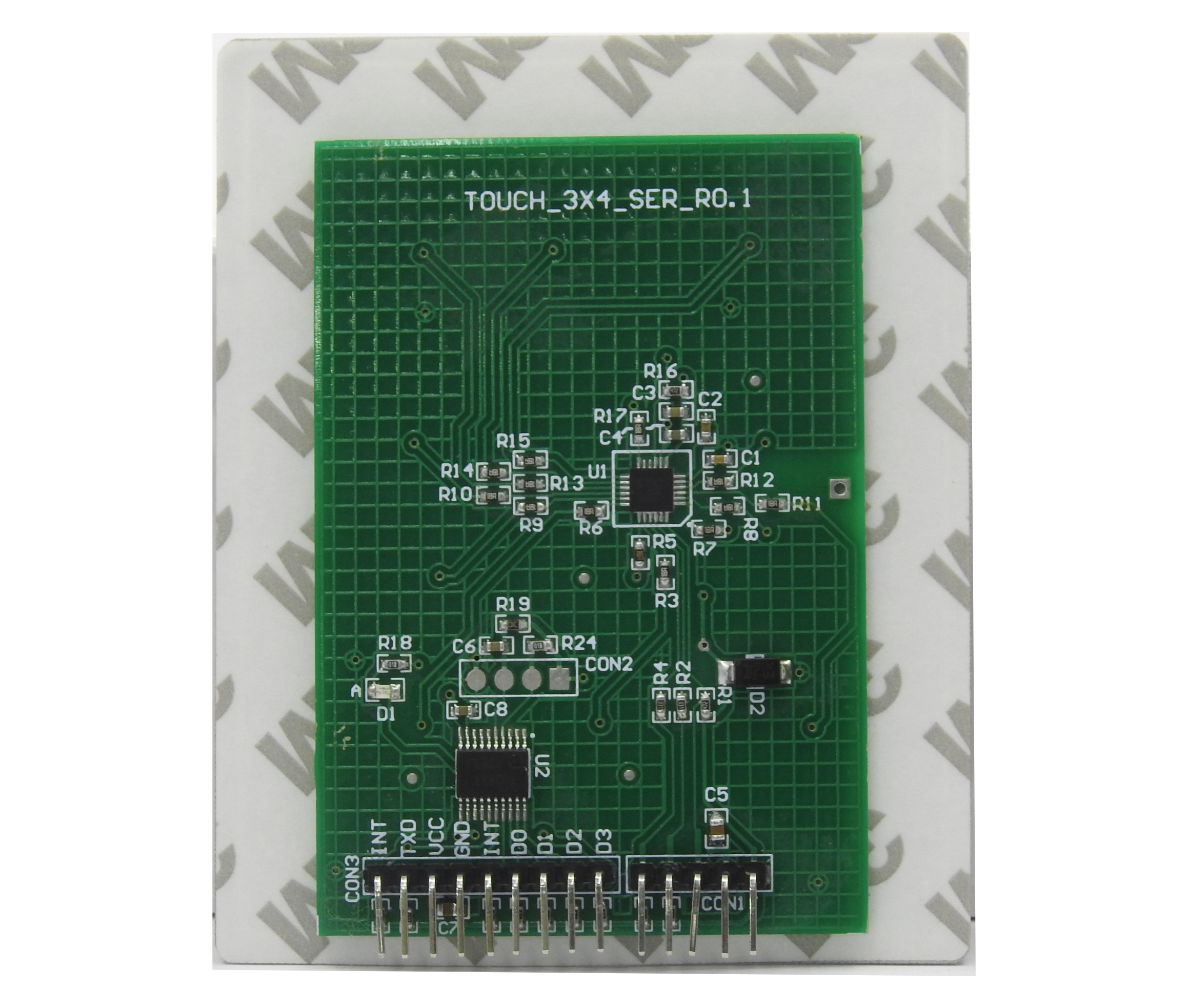 3x4 Matrix Capacitive Touch Keypad - Polycarbonate, 70 X 77 Mm, Multicolour | Features 4-bit Parallel Output, Easy System Integration