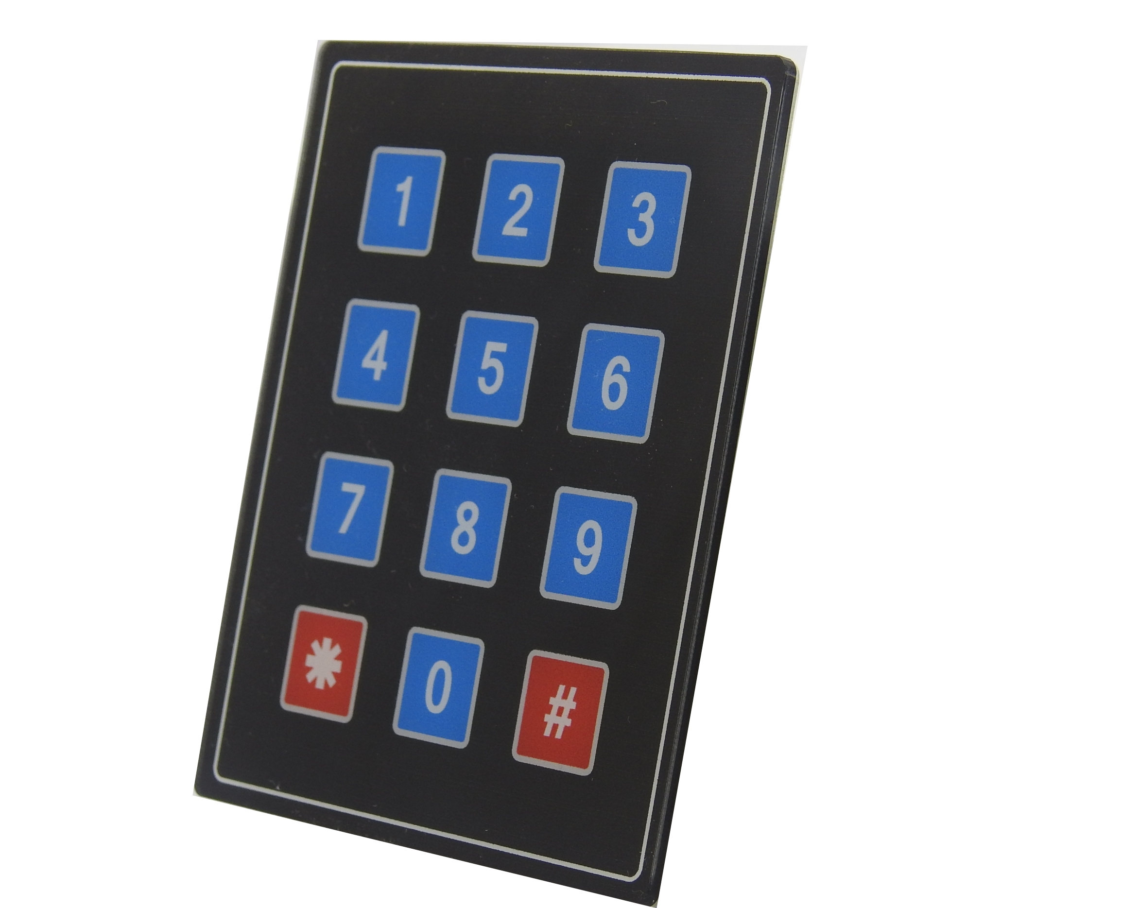 3x4 Matrix Capacitive Touch Keypad - Polycarbonate, 70 X 77 Mm, Multicolour | Features 4-bit Parallel Output, Easy System Integration