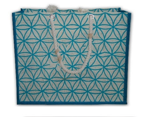 Re-useable Jute Bag With Floral Print