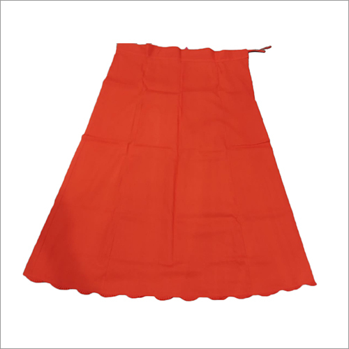 महिलाओं के लिए कॉटन का सादा नारंगी रंग का पेटीकोट