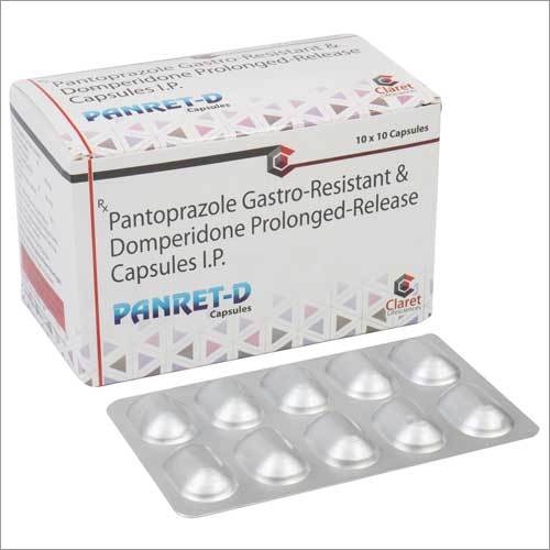 Pantoprazole Gastro Resistant And Domperidone Prolonged Release Capsules - Synthetic Composition, 20 Strips/Box, 10 Capsules/Strip, Recommended For Acid Reflux And Nausea