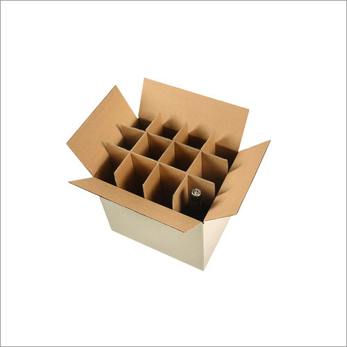 Bottle Packaging Partition - Paper Material, Various Sizes Available - Brown Color Design