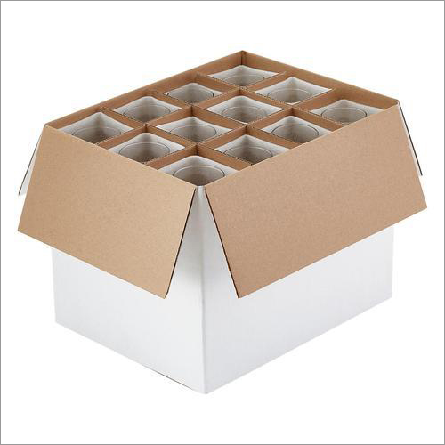 Bottle Packaging Partition - Paper Material, Various Sizes Available - Brown Color Design