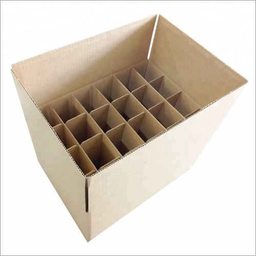 Bottle Packaging Partition - Paper Material, Various Sizes Available - Brown Color Design
