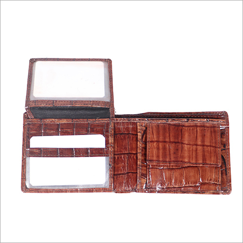 Brown Compact Bifold Leather Wallet