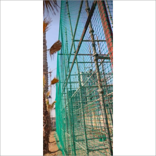 Knotted Safety Net - Nylon, 100 ft Length x 20 ft Height, Green Color | 1.5 Inch Mesh Size, 150 GSM, Diamond Knot Design