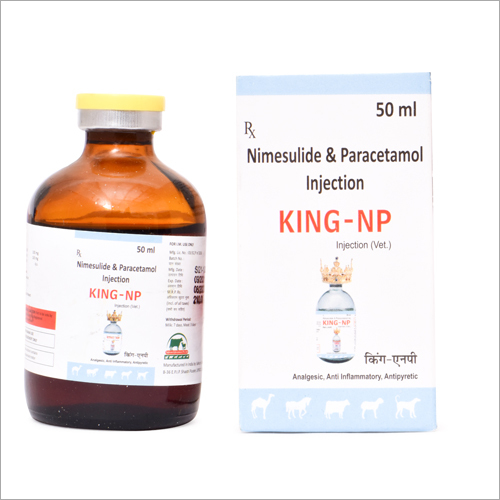 Nimesulide Paracetamol Injection - Antipyretic, Analgesic, Anti-Inflammatory Formula, 100 mg Nimusulide & 150 mg Paracetamol for Veterinary Use, Cool & Dark Storage Required
