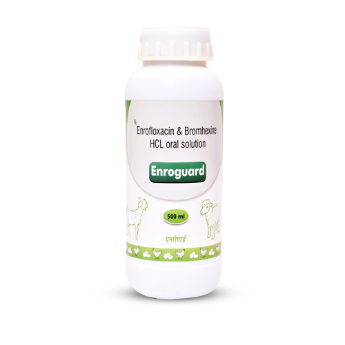 Liquid Enrofloxacin Bromhexine Hcl Oral Solution 500Ml