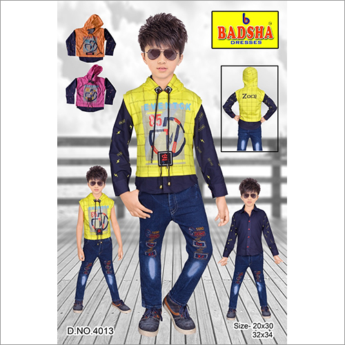 Boys Designer Three Piece Set Age Group: Kids