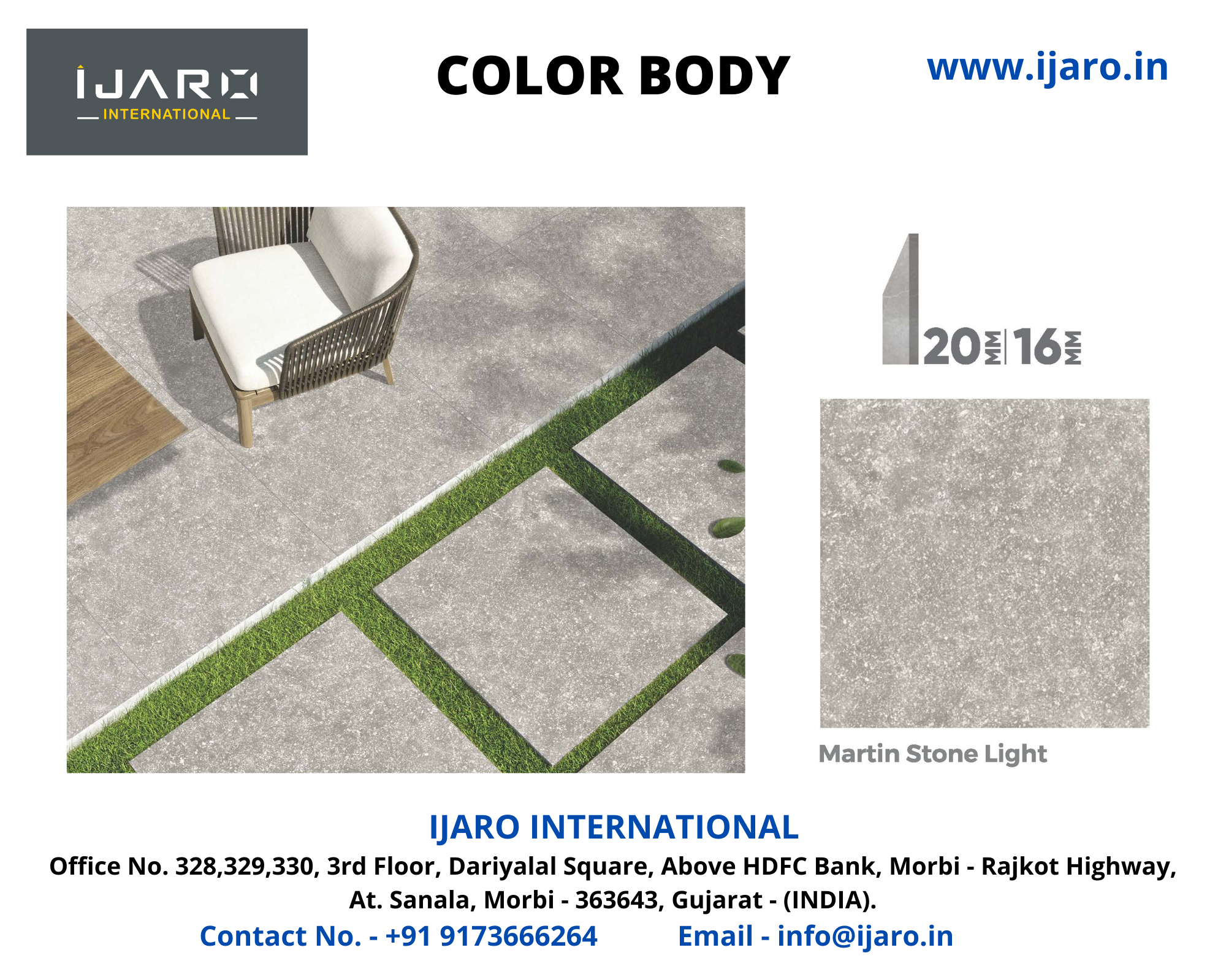 20mm Fullbody Vitrified Tiles