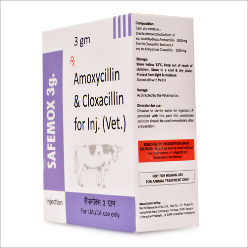 Amoxycillin And Cloxacillin For Inj (Vet) Veterinary Injectables
