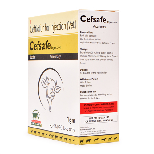 Ceftiofur For Injection Vet - Fast Acting Antibiotic For Bacterial Infections | Veterinary Injectable, Liquid Form, Who And Gmp Certified
