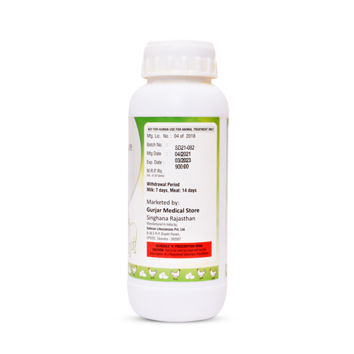 Liquid Enrofloxacin Bromhexine Hcl Oral Solution 500ml