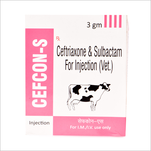Ceftriaxone And Sulbactam - 3 Gm Veterinary Injectable | Excellent Antibiotic For Small & Big Animals, Store Below 25°c In Cool, Dry & Dark Place