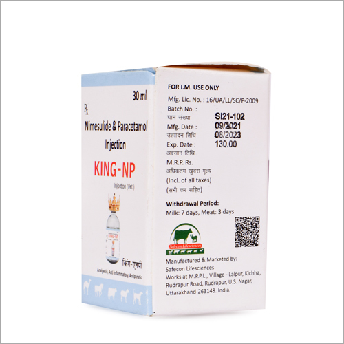 Liquid Nimesulide And Paracetamol Injection 30 Ml