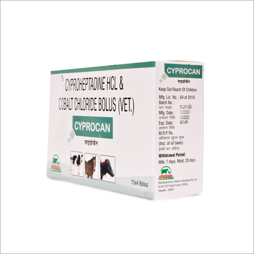Tablets Cyproheptadine Hcl And Cobalt Chloride Bolus Vet