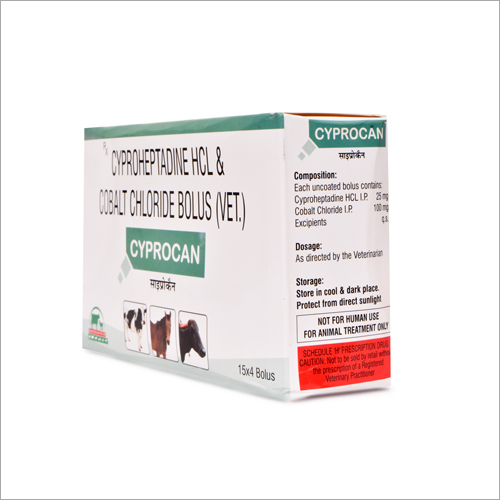 Tablets Cyproheptadine Hcl And Cobalt Chloride Bolus Vet