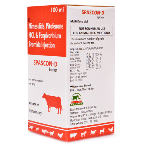 Liquid Nimesulide Pitofenone Hcl And Fenpiverinium Bromide Injection