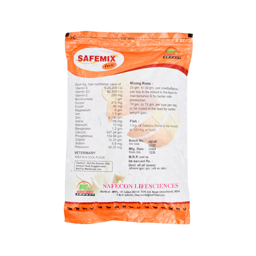 Minerals Vitamins And Amino Acids - Ash %: <10%