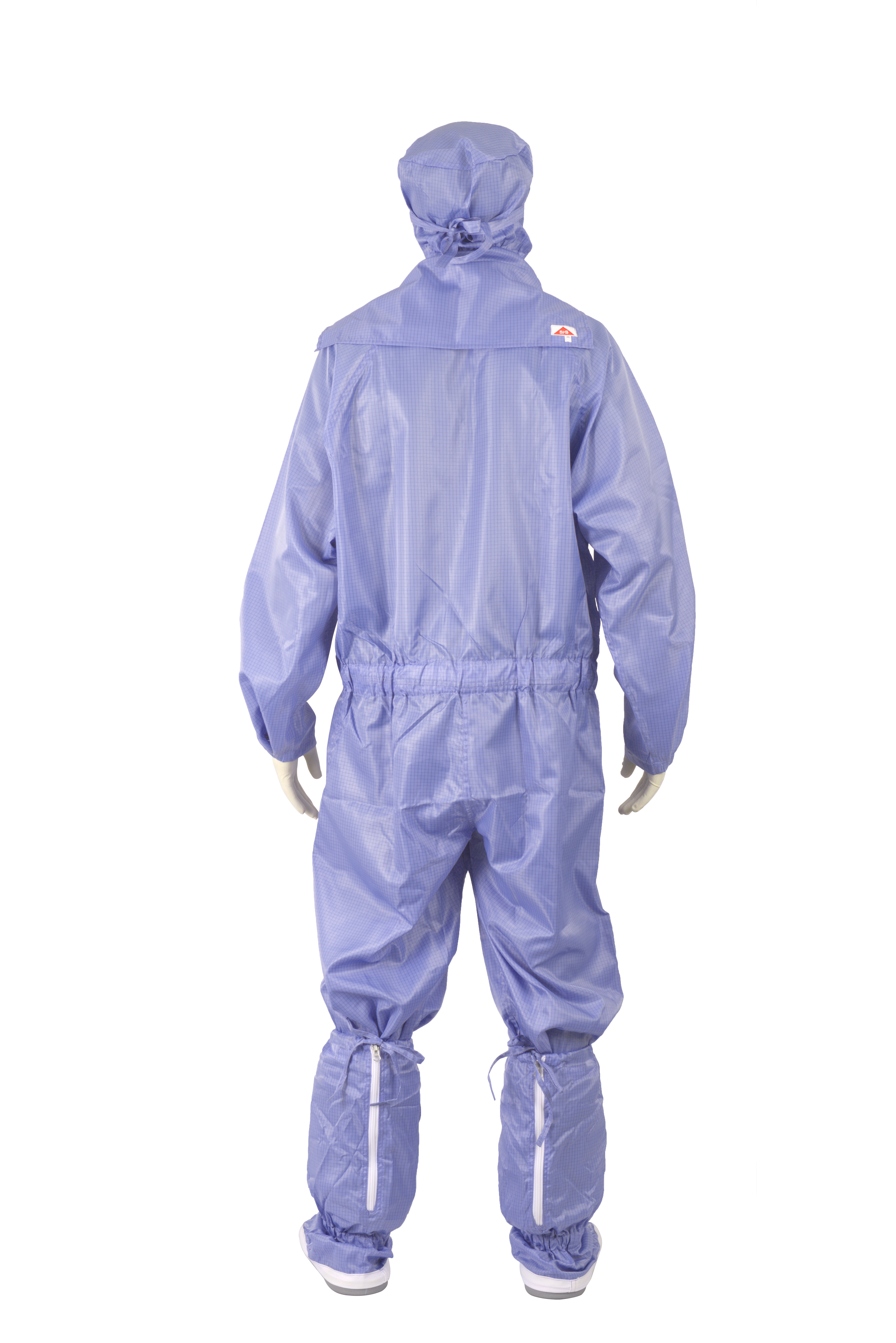 Non Linting Clean Room Antistatic / Esd Coverall (Coverall, Hood, Booties, Bag) Collar Type: Polo Shirt